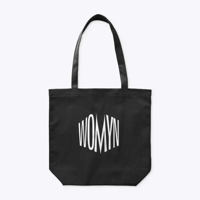 Womyn - tees &amp; more (white on dark)